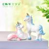Regalo Creativo elegante unicornio escritorio hogar corazón de niña resina decoración decoración para hornear pasteles regalo exquisito