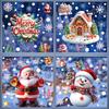 Nuevas Calcomanías de Navidad Estéreo Copo de Nieve Muñeco de Nieve Calcomanías para Ventana Santa Árbol Regalo Pvc Electrostáticas Calcomanías para Vidrio