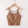 Dropshipping Nova Coleção Primavera e Verão Camisola Lisa com Sutiã Embutido e Bojo Integrado, Regata Slim Fit
