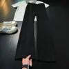 Pantalones casuales de pata de gallo azul marino para hombre, otoño, corte limpio, caída de alta gama, pierna recta holgada