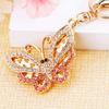 Nuevo Colgante de Llave de Mariposa con Diamantes, Llavero de Insecto Colorido, Llavero de Metal, Colgante para Bolso, Regalo Transfronterizo