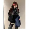 Sudadera con capucha negra para mujer, estilo americano, estampado de leopardo con diseño de estrellas, nuevo modelo otoño/invierno 2026, estilo casual, sudadera con forro polar y grosor extra