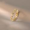 Anillo de piedra ojo de gato estrella para mujer, moda, diseño de nicho, temperamento, anillo alto, anillo de dedo abierto, nuevo 2024