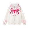 Sudadera con capucha y bordado de araña de moda nacional talla grande para hombre y mujer, cárdigan holgado extragrande para pareja, top, combinable con todo
