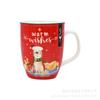 Taza de Cerámica de Alce para Árbol de Navidad Campestre de Estilo Europeo Personalizado con Varios Colores y Calcomanías de Logotipo Personalizables
