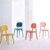 Cor de macaron cadeira de jantar espessa cadeira de jantar moderna minimalista banqueta de restaurante banqueta de toucador cadeira de plástico cadeira de casa com encosto
