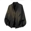 Chaqueta de comercio exterior estilo retro americano con diseño lavado pesado y corte limpio, chaqueta de primavera deconstruida estilo Harajuku para hombre