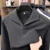 Suéter de punto con cuello para hombre para comercio exterior transfronterizo, primavera y otoño, suéter base casual de negocios de alta gama para hombre, ropa de papá