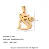 Colgante de cadera transfronterizo con un diseño lindo y juguetón. Acero inoxidable, bañado en oro de 18 quilates, accesorios de colgantes para joyería DIY, venta al por mayor y personalizable