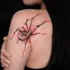 Artículo Popular Transfronterizo con Alto Atractivo Estético, Estilo Europeo y Americano, Tatuajes Temporales de Araña Rosa Oscuro Gótico Y2K para Halloween