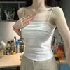 Camisola pequeña con hombros finos y espalda hermosa para mujer, ropa interior y exterior, 2024, nueva camiseta de tubo ajustada que combina con todo, verano