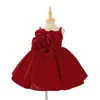 Vestido Nuevo Estilo 2026 para Niña con Falda Floral para Fiesta de Cumpleaños, Vestido Formal Infantil con Flores 3D, Vestido de Saludo de Año Nuevo, Vestido de Princesa