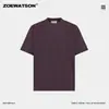 Camiseta Básica Masculina Zoewatson de Manga Curta Verão Gola Redonda Solta Respirável Versátil Tendência Top de Manga Curta