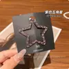 Grampo de cabelo com strass de estrela de cinco pontas para mulheres, novo modelo 2026, presilha para franja da testa, presilha lateral para franja, grampo de cabelo, presilha BB