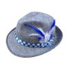 Sombrero de Fieltro Alemán Oktoberfest Personalizado por el Fabricante, Sombrero de Jazz, Sombrero de Fieltro No Tejido con Pluma Real, Sombrero de Escenario