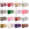 Maquillaje navideño mixto lentejuelas para uñas polvo de purpurina polvo de purpurina copo de nieve estrella de cinco puntas árbol de Navidad pegatina para uñas joyería