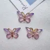 Nova concha de celular de acrílico com borboleta em cor degradê, borboleta de duas cores, material para acessórios de sapatos com furo