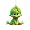 Adornos para coche temáticos del Grinch de dibujos animados transfronterizos, decoraciones para el árbol de Navidad y artículos de decoración para el hogar