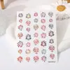 Manicure de Rosa Manicure de Fogos de Artifício Japoneses Deslumbrantes Adesivos Série Folheado a Ouro Claro Cor Prata Adesivos Florais para Unhas