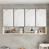 Gabinetes de Pared de Cocina de Aleación de Aluminio Personalizados, Gabinetes de Almacenamiento Montados en Pared, Gabinetes Colgantes de Pared para Balcón, Baño y Tocador