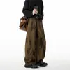 Calça Jeans Masculina Estilo Tie-Dye Desgastado de Alta Qualidade para Primavera e Outono, Calça Casual Wide-Leg Retrô Vintage Americana Lavada