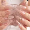 30 Peças de Novas Unhas Gato Olho Gota D'água Unhas Usáveis Nova Linda Menina Unhas Postiças Removíveis