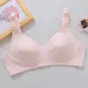 Ropa interior para mujer Chang Yan de algodón modal con cierre trasero sin varillas, acolchado fino, transpirable, para mujeres de mediana edad y mayores, sujetador cómodo