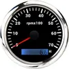 Tacômetro de Motor Modificado para Carro e Navio de 85mm 3K4K6K7K8K Display de RPM Horímetro Luz de Fundo de 7 Cores