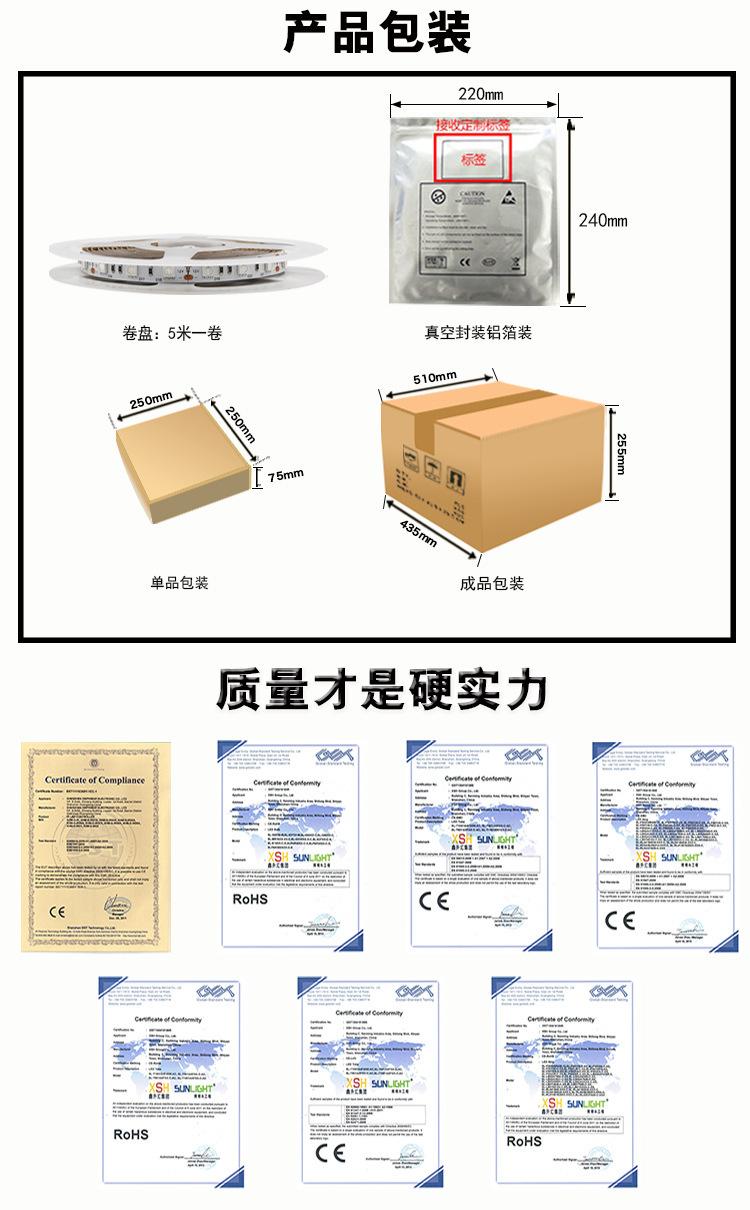 5050GS8208内置IC幻彩RGB滴胶防水30段30灯详
