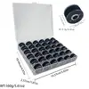 Conjunto de Caixa de Bobinas Doméstica Multiespecificação, Bobinas Transparentes Coloridas, Bobinas de Metal com Linha, Cada Bobina com Aproximadamente 40m de Comprimento