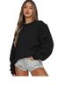 Sudadera Casual Unisex Estilo Europeo y Americano Transfronteriza Estilo Sencillo Mangas Caídas Cuello Redondo Sudadera de Felpa Cómoda de Moda en Stock
