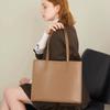 Bolso Tote de Piel de Vaca Nicho para Mujer Otoño e Invierno Gran Capacidad Textura de Alto Nivel Bolso de Hombro para Viaje al Trabajo Bolso de Mano de Cuero Genuino