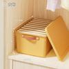 Ins Caja de Almacenamiento tipo Cajón Estilo Crema para Ropa Interior Calcetines con Tapa a Prueba de Polvo Gran Capacidad Caja Organizadora de Ropa