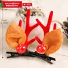 Diadema Navideña Transfronteriza para Niñas Pasador de Astas Lindo Pasador para Bebé Pinza para Oreja de Ciervo de Peluche Aro para el Cabello Accesorios para el Cabello