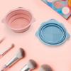 Tazón de Limpieza de Brochas de Maquillaje de Silicona Borla de Polvo Huevo de Maquillaje de Belleza Tabla de Lavado Almohadilla de Lavado Herramientas de Maquillaje Tazón de Lavado Plegable