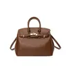 Bolso de Mano con Grano de Lichi Más Vendido Bolso Kelly Gran Capacidad Bolso de Hombro Único Cruzado Lujo Ligero Diseño de Nicho Versátil Bolso Platino