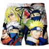 Comercio Transfronterizo Impresión Digital 3D Pantalones Cortos de Playa para Hombre Europeos y Americanos Moda Naruto Patrón de Ninja