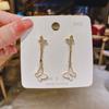 Aretes de Mariposa de Concha con Aguja de Plata S925 para Mujer, Temperamento Casual de Dongdaemun, Aretes de Alta Calidad