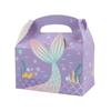 Caja portátil de dulces de sirena de Underwater World, caja de regalo para galletas, caja cuadrada para pastel, caja de embalaje Western Point