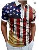 Polo de Moda para Hombre con Estampado Digital Nuevo Europeo y Americano, Ancla de Barco, Polo de Moda, Top de Solapa con Cremallera de Manga Corta para Hombre