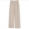 Pantalones Casuales de Primavera y Verano con un Diseño de Cintura Alta Moderno y Versátil, Estilo Recto de Pierna Estrecha Adelgazante para Mujer, Corte Holgado