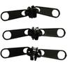 En stock Venta al por mayor No.5 Piezas Dobles Cabezal de Tirador Negro Desbloqueado Deslizador Bolsas de Tienda Ropa Superior Piezas Dobles de Tirador Cabezal de Tirador