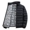 2026 Invierno Transfronterizo Amazon 3D para Hombre Cálida Moderna Holgada Color Sólido Cuello de Piel Chaqueta de Algodón Requiere Conversión de Talla