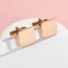 Gemelos Franceses, Gemelos Cuadrados de Acero Inoxidable de Alta Gama para Hombre, Accesorios de Negocios, Accesorios Discretos para Traje, Botones de Puño de Camisa