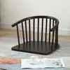 Assento Tatami Encosto de Madeira Maciça Cadeira de Meditação Sem Pés Cadeira Redonda Cama Canto de Janela Cadeira de Chá com Braços Cadeira Japonesa Washitsu