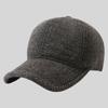Gorro de Algodón con Protección para los Oídos para Personas de Mediana Edad y Mayores en Invierno, Gorra de Béisbol Cálida de Espiga, Gorra Gruesa a Prueba de Viento para Hombre para el Frío Invernal para Papá