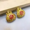 Chaveiro Pingente Colar Saco de Dinheiro Caractere Fu Guochao Novo Estilo Chinês Pingente Liga Cor Duradoura Galvanoplastia Oco Saco da Sorte Atacado