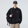 Roupas Masculinas Fengshe / Primavera e Outono 2026 Moletom Gola Polo Manga Longa Masculino Moletom Soltinho Tendência