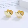 Pendientes de plata de ley s925 con forma de corazón tridimensional diseño de nicho ins estilo europeo y americano de网红 frío geométrico ear cuff joyería