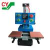Prensa Pequeña Neumática de Logotipo de Doble Estación Máquina Caliente Máquina Perforadora Caliente Máquina de Estampado de Ropa Máquina de Transferencia Térmica Máquina de Marcado Caliente